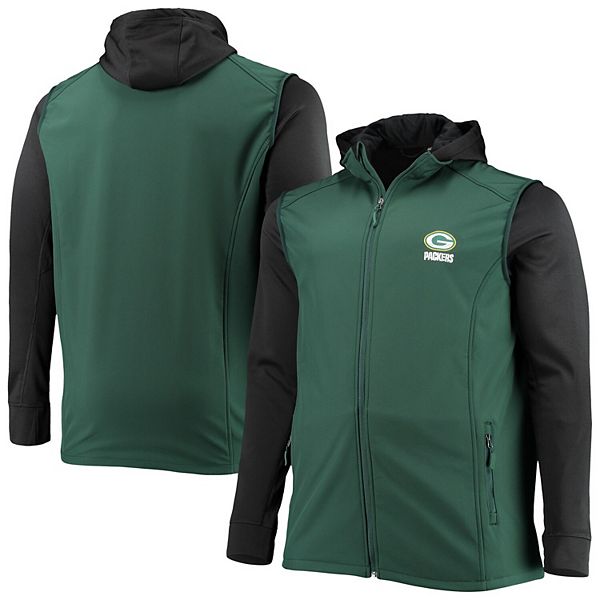 Men's Dunbrooke Green/Black Green Bay Packers Big & Tall Alpha Full-Zip  Hoodie Jacket