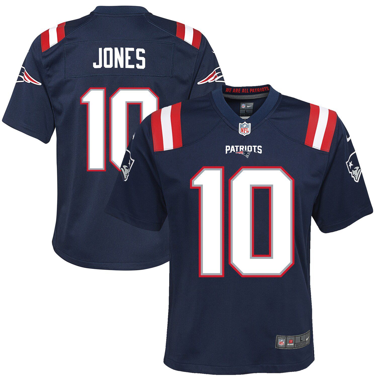 Mac jones red patriots jersey