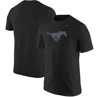 Men's Nike Black SMU Mustangs Logo Color Pop T-Shirt