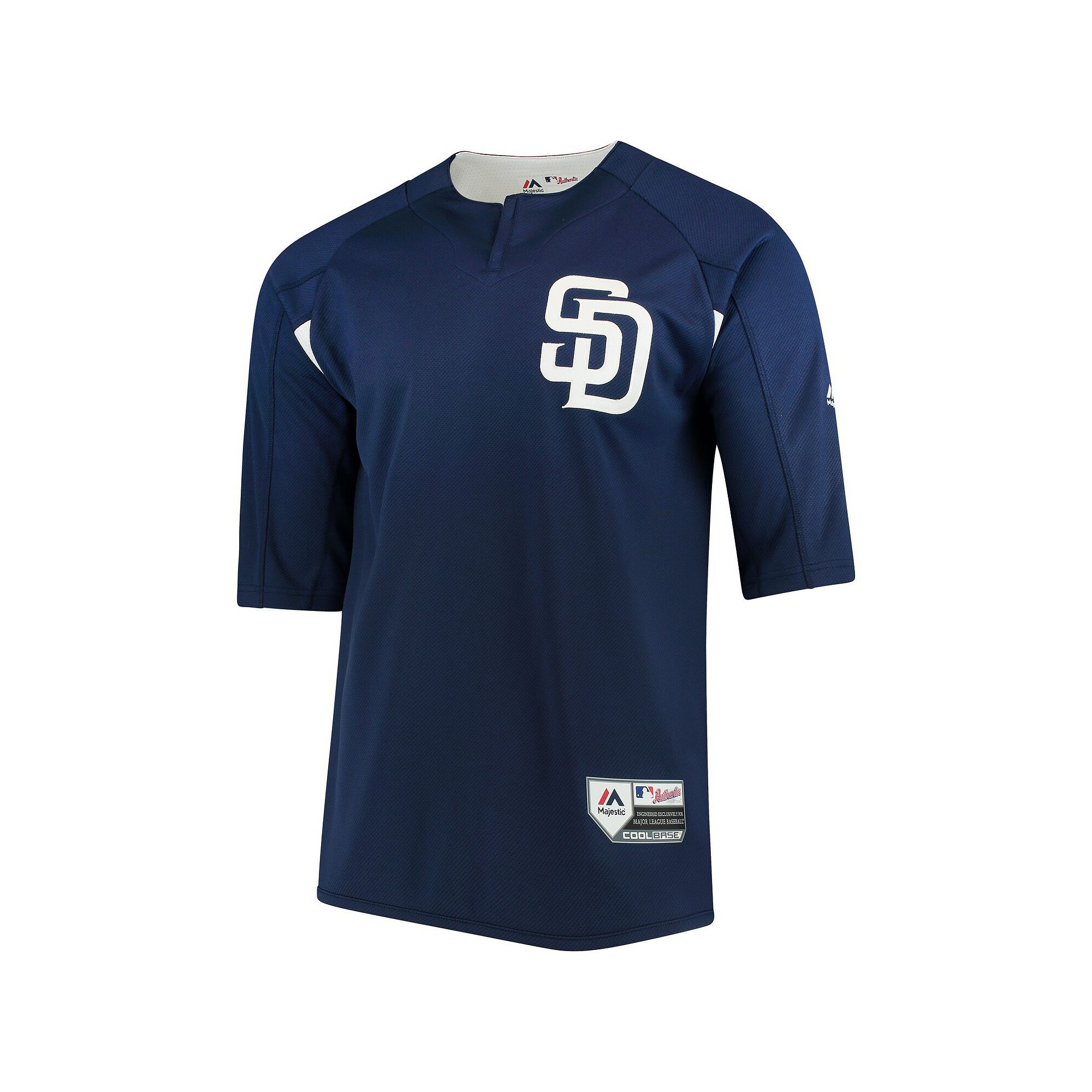 Mens Majestic Navy/White San Diego Padres Authentic Collection On-Field 3/