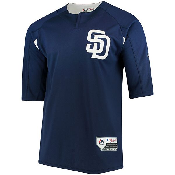 MLB San Diego Padres Women's Short Sleeve Button Down Mesh Jersey