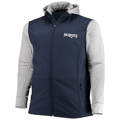 Men's Dunbrooke Navy/Gray New England Patriots Big & Tall Alpha Full-Zip Hoodie Jacket