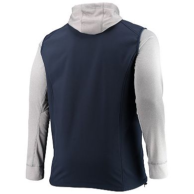 Men's Dunbrooke Navy/Gray New England Patriots Big & Tall Alpha Full-Zip Hoodie Jacket