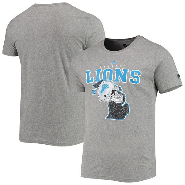 Men's New Era Heathered Gray Detroit Lions Local Pack T-Shirt
