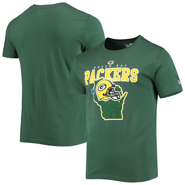 Men's New Era Green Green Bay Packers Local Pack T-Shirt