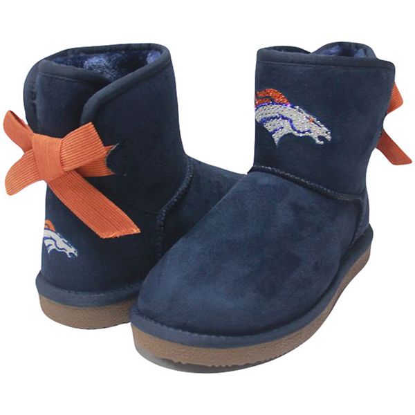 NFL, Shoes, Nfl Team Apparel Denver Broncos Blue Faux Suedefaux Fur Ugg  Like Boots Nwt 9