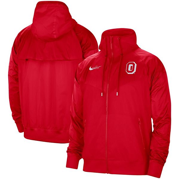 Men's Nike Scarlet Ohio State Buckeyes Windrunner Raglan Full-Zip Jacket