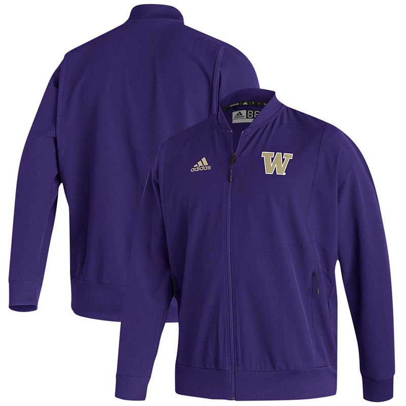 Mens adidas Purple Washington Huskies 2021 Sideline Woven Primegreen Full-
