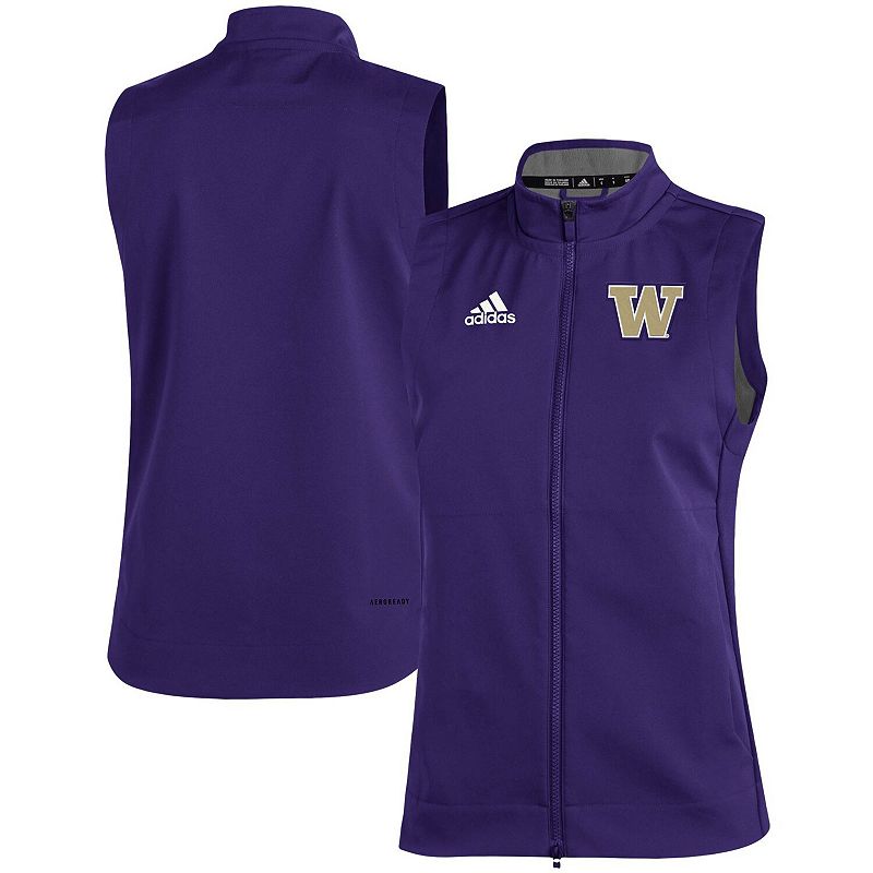 Mens adidas Purple Washington Huskies Game Mode Full-Zip Vest, Size: Mediu