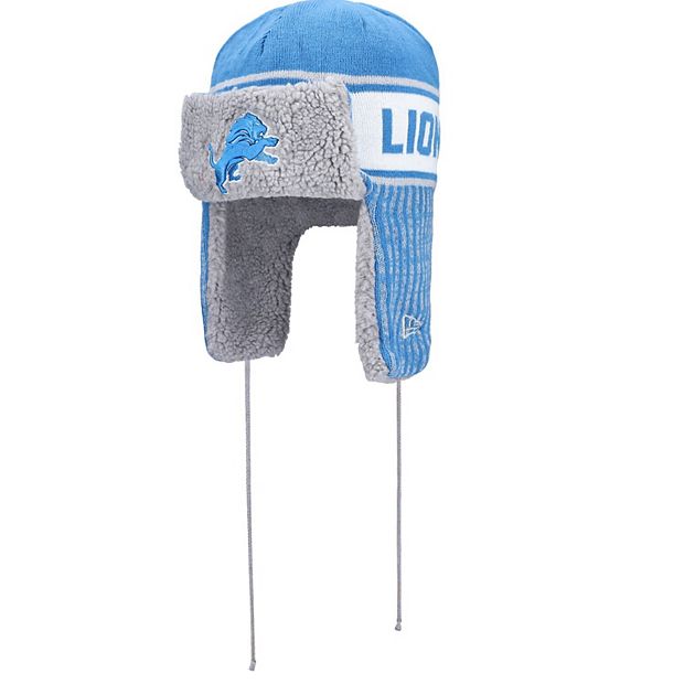 Men's New Era Blue Detroit Lions Cuffed Knit Hat