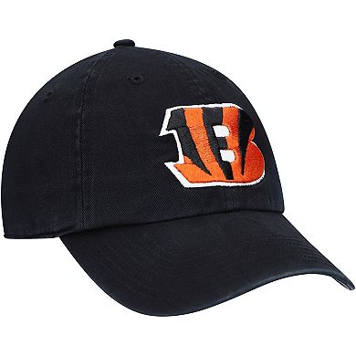Youth '47 Black Cincinnati Bengals Logo Clean Up Adjustable Hat