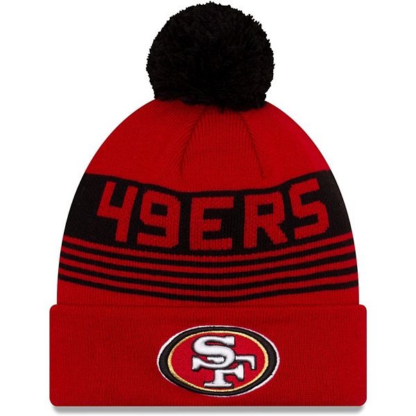 San Francisco 49ers New Era Toasty Cover Cuffed Knit Hat with Pom - Scarlet