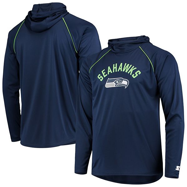 Starter Mens Seattle Seahawks Hoodie Sweatshirt, Blue, Large