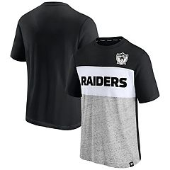 Men's Las Vegas Raiders Starter Silver/Black Throwback League Raglan Long  Sleeve Tri-Blend T-Shirt