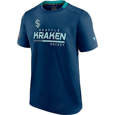 Men's Fanatics Deep Sea Blue Seattle Kraken Authentic Pro Locker Room T-Shirt