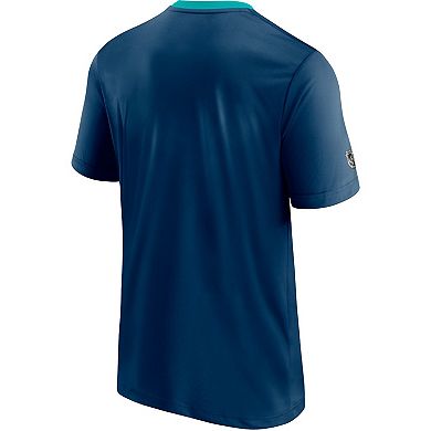 Men's Fanatics Deep Sea Blue Seattle Kraken Authentic Pro Locker Room T-Shirt