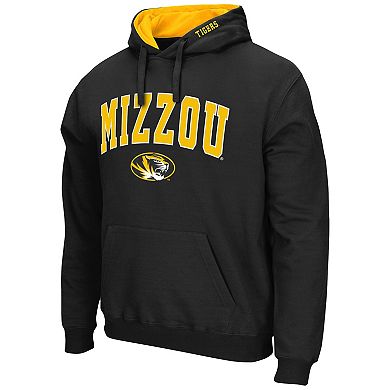 Men's Colosseum Black Missouri Tigers Arch & Logo 3.0 Pullover Hoodie