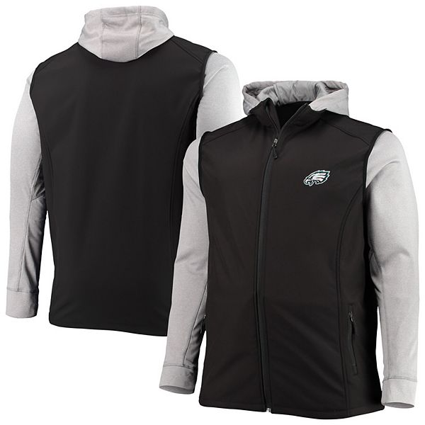 Men's Dunbrooke Black/Gray Philadelphia Eagles Big & Tall Alpha Full-Zip Hoodie  Jacket