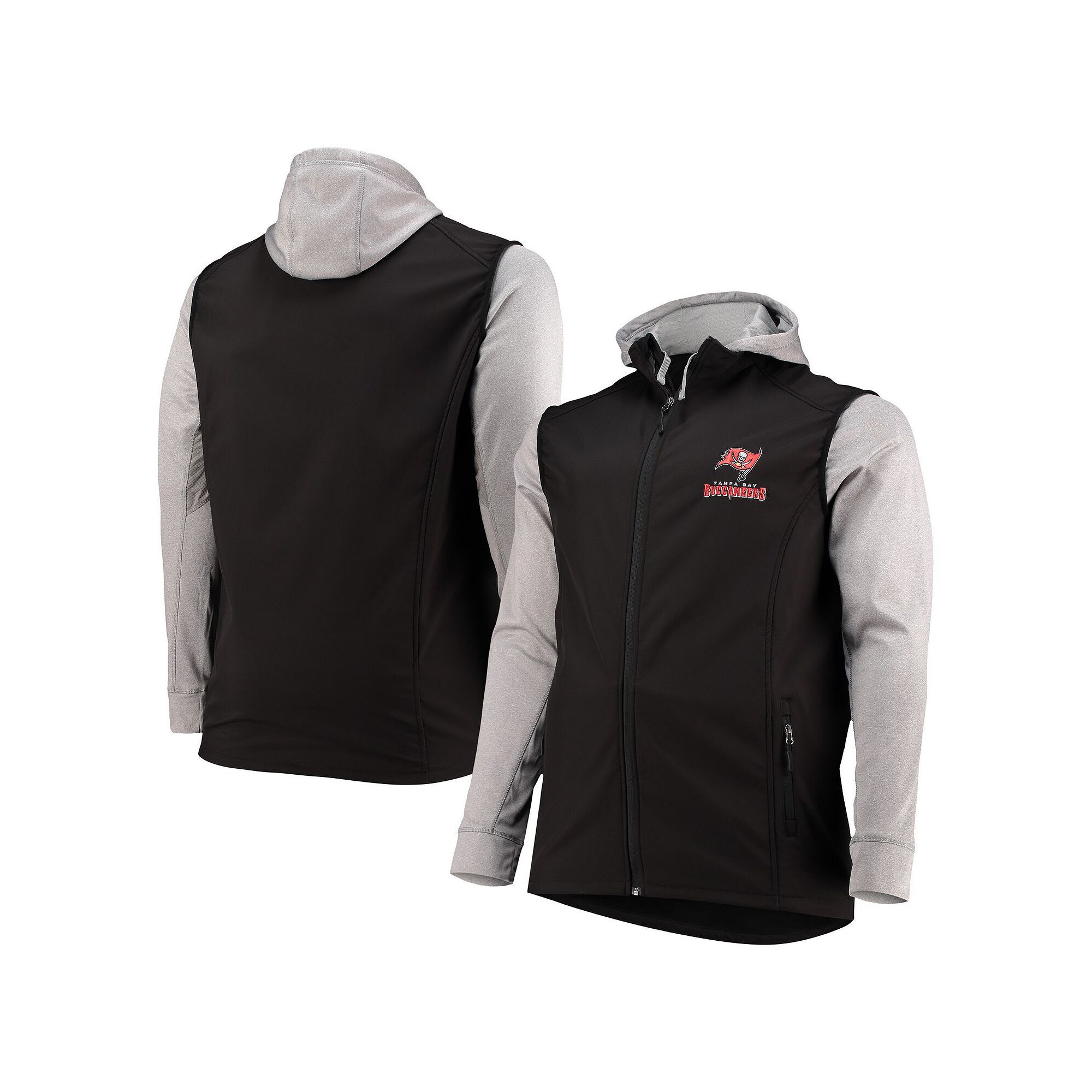 Mens Dunbrooke Black/Gray Tampa Bay Buccaneers Big & Tall Alpha Full-Zip H