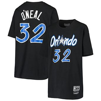 Youth Shaquille O'Neal Black Orlando Magic Hardwood Classics Name & Number T-Shirt