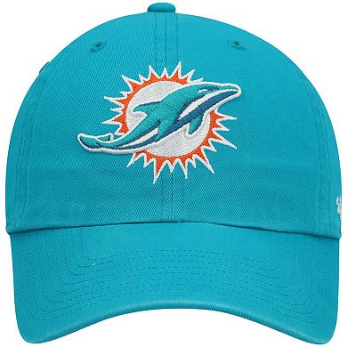 Youth '47 Aqua Miami Dolphins Logo Clean Up Adjustable Hat
