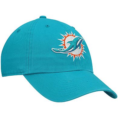 Youth '47 Aqua Miami Dolphins Logo Clean Up Adjustable Hat