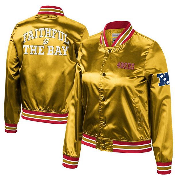 women gold 49ers jacket