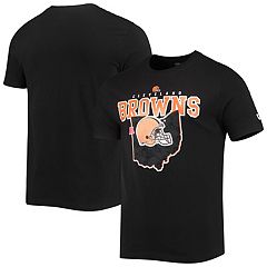 Women's New Era Orange Cleveland Browns Throwback Raglan Lace-Up T-Shirt Size: Extra Large