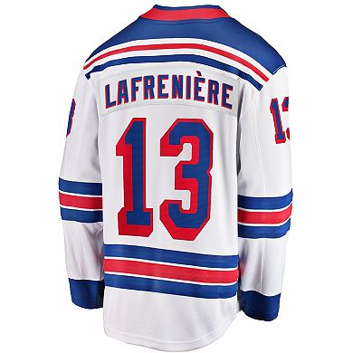 Men's Fanatics Branded Alexis Lafreniere White New York Rangers Away Premier Breakaway Player Jersey