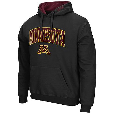 Men's Colosseum Black Minnesota Golden Gophers Arch & Logo 3.0 Pullover Hoodie