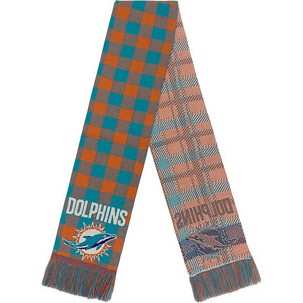 FOCO Miami Dolphins Plaid Color Block Scarf