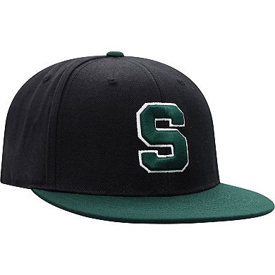 Men's Top of the World Black/Green Michigan State Spartans Team Color Two-Tone Fitted Hat