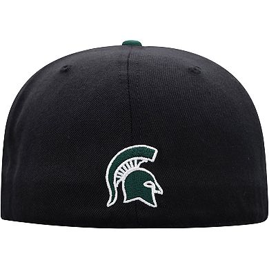 Men's Top of the World Black/Green Michigan State Spartans Team Color Two-Tone Fitted Hat