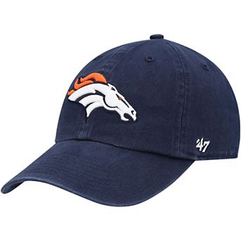 Youth '47 Navy Denver Broncos Logo Clean Up Adjustable Hat