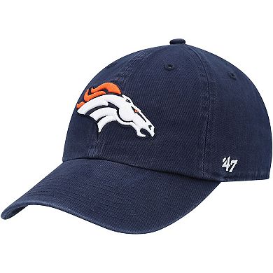 Youth '47 Navy Denver Broncos Logo Clean Up Adjustable Hat