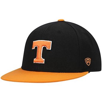 Men's Top of the World Black/Tennessee Orange Tennessee Volunteers Team Color Two-Tone Fitted Hat
