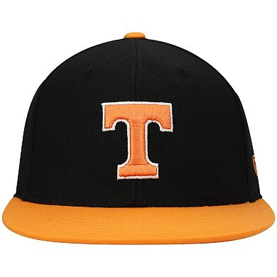 Men's Top of the World Black/Tennessee Orange Tennessee Volunteers Team Color Two-Tone Fitted Hat