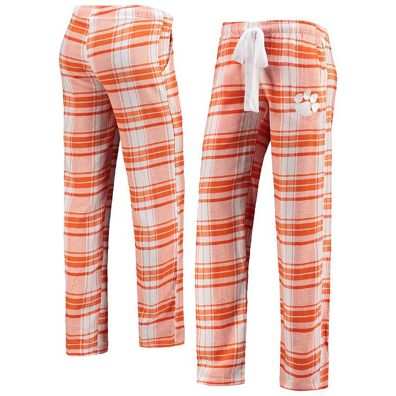 Womens Concepts Sport Orange/White Clemson Tigers Accolade Flannel Pants, 