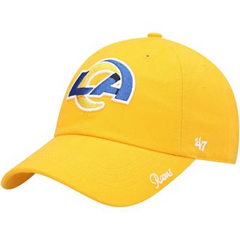 Women's '47 Gold Los Angeles Rams Miata Clean Up Secondary Logo Adjustable Hat