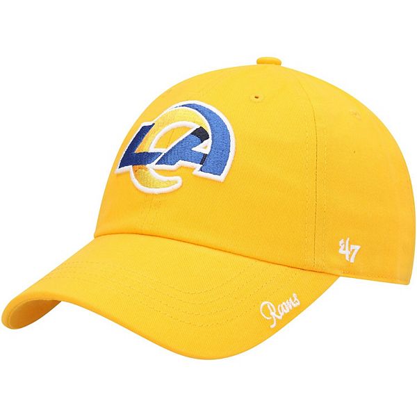 Women's '47 Gold Los Angeles Rams Miata Clean Up Secondary Logo Adjustable  Hat