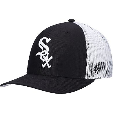 Men's '47 Black/White Chicago White Sox Primary Logo Trucker Snapback Hat