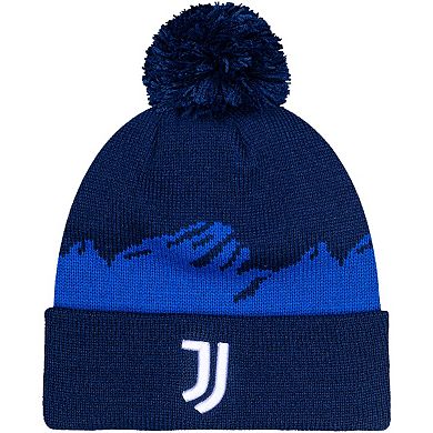 Men's Navy Juventus Pixel Cuffed Knit Hat with Pom