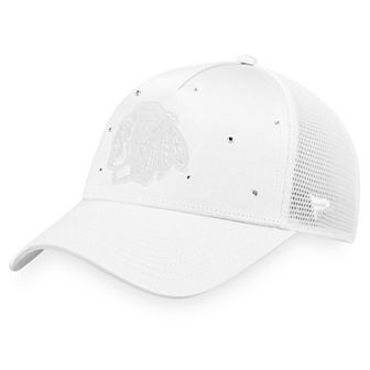 Women's Fanatics Branded White Chicago Blackhawks Winter Lights Trucker Snapback Hat