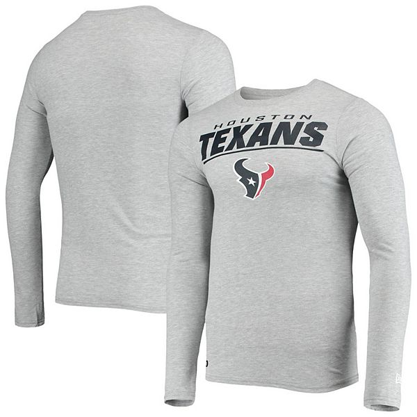 HOUSTON TEXANS Shirt Mens Extra Large Gray New Era NFL Team Apparel Logo