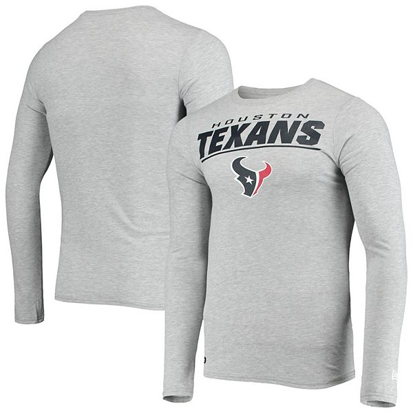 Men's New Era Heathered Gray Houston Texans Combine Authentic Stated Long  Sleeve T-Shirt