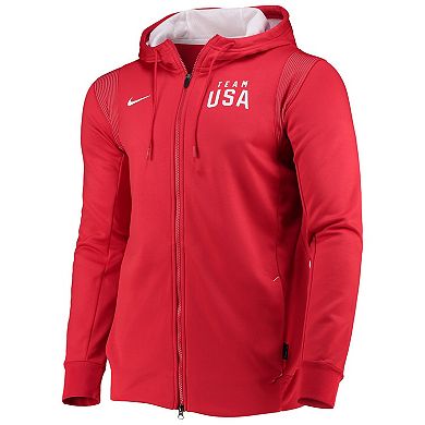 Men's Nike Red Team USA Performance Full-Zip Hoodie