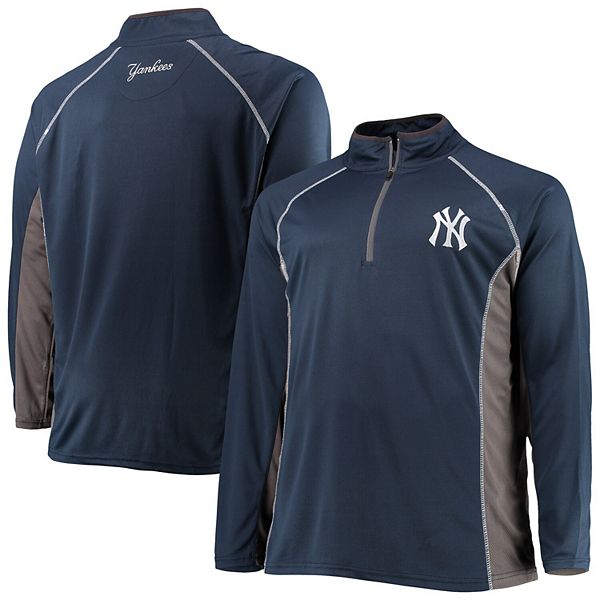 Men's Fanatics Branded Navy/Charcoal New York Yankees Raglan T