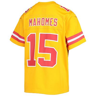 Youth Nike Patrick Mahomes Gold Kansas City Chiefs Inverted Team Game Jersey