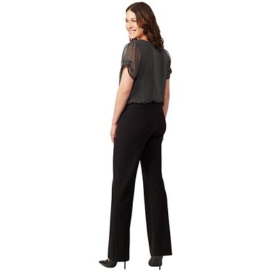 DressBarn Women's Roz & Ali Secret Agent Pull On Tummy Control Pants - Tall Length