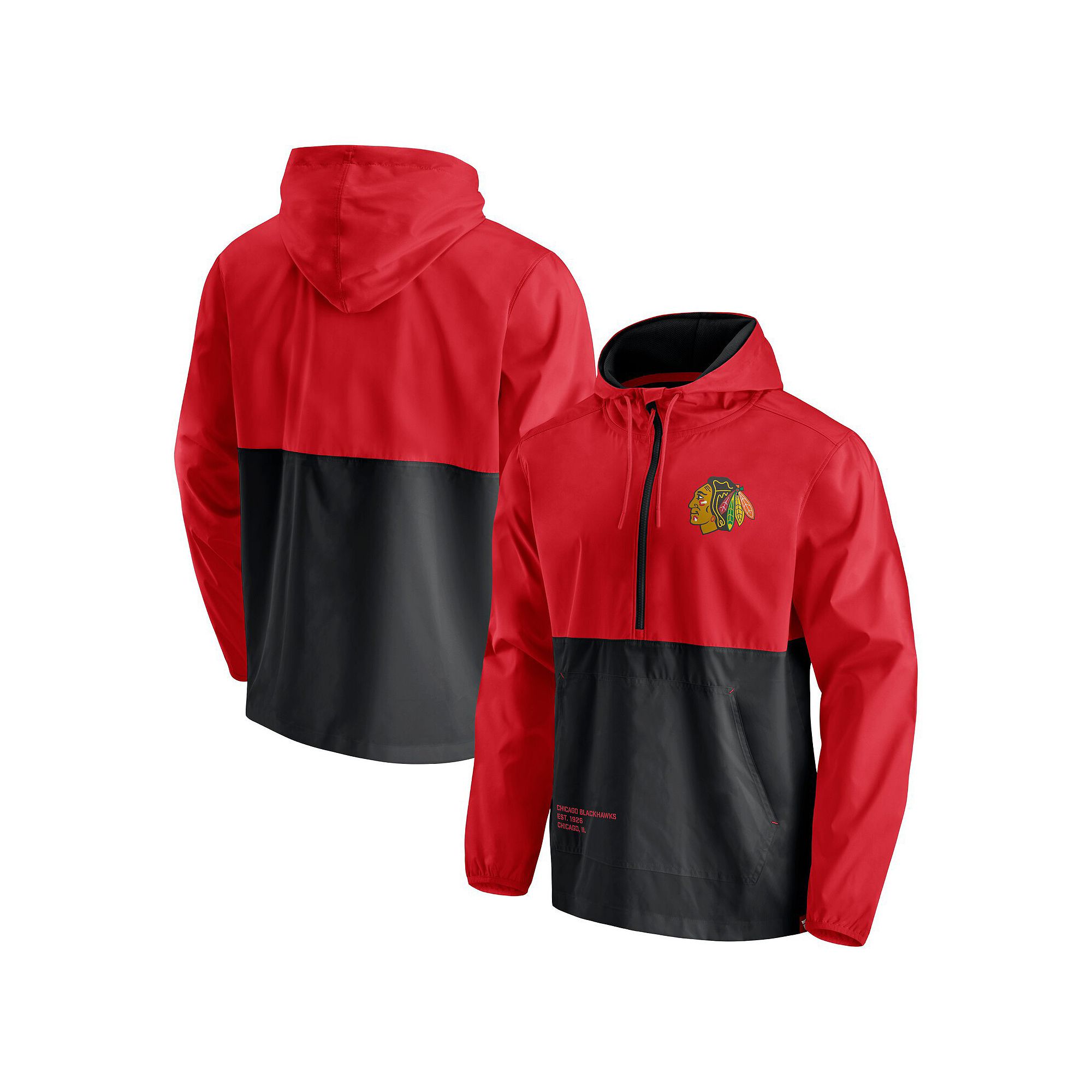 Mens Fanatics Branded Red/Black Chicago Blackhawks Thrill Seeker Anorak Ha